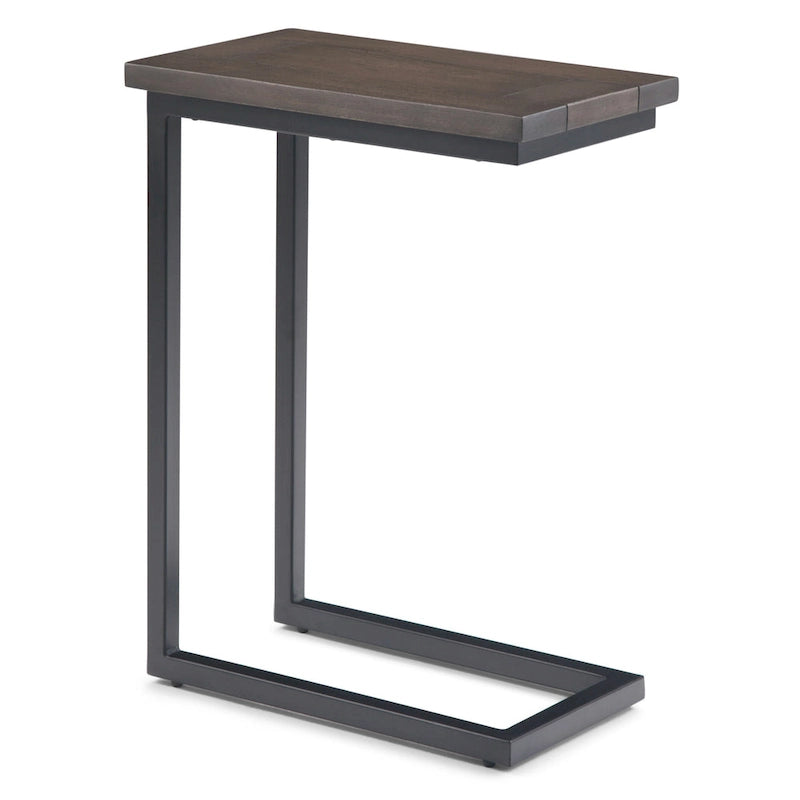 WYNDENHALL Rhonda Beistelltisch, 45,7 cm breit, massives Metall, Industrie-Design, C-Form – 45,7 B x 25,4 T x 61 H cm