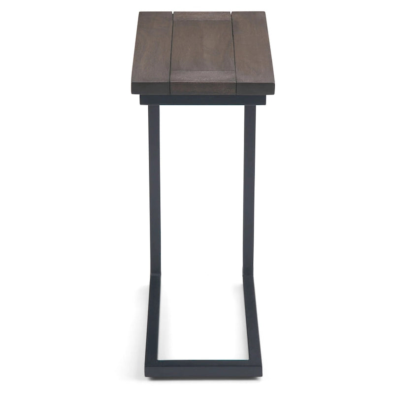 WYNDENHALL Rhonda Beistelltisch, 45,7 cm breit, massives Metall, Industrie-Design, C-Form – 45,7 B x 25,4 T x 61 H cm