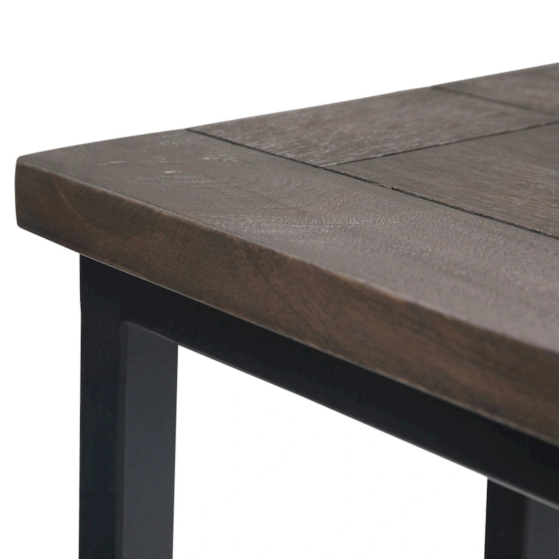 WYNDENHALL Rhonda Beistelltisch, 45,7 cm breit, massives Metall, Industrie-Design, C-Form – 45,7 B x 25,4 T x 61 H cm