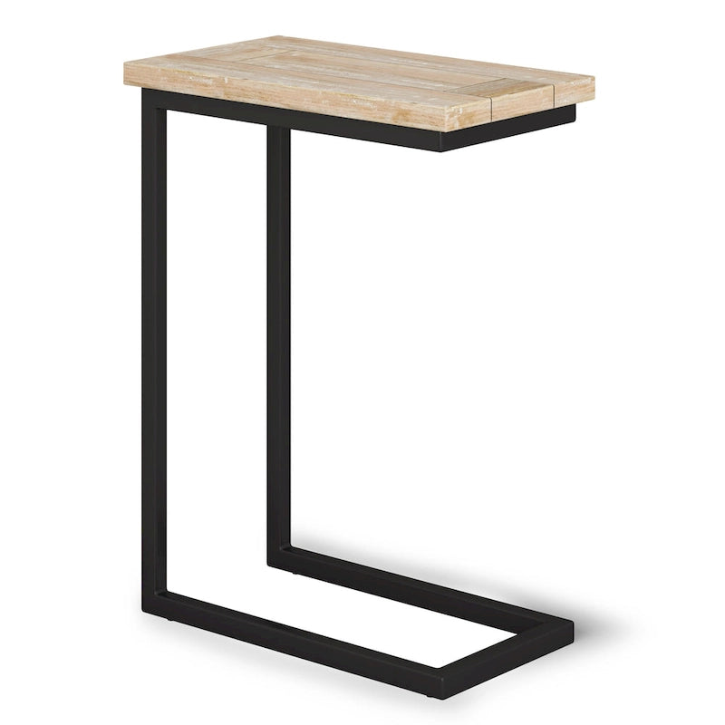 WYNDENHALL Rhonda Beistelltisch, 45,7 cm breit, massives Metall, Industrie-Design, C-Form – 45,7 B x 25,4 T x 61 H cm