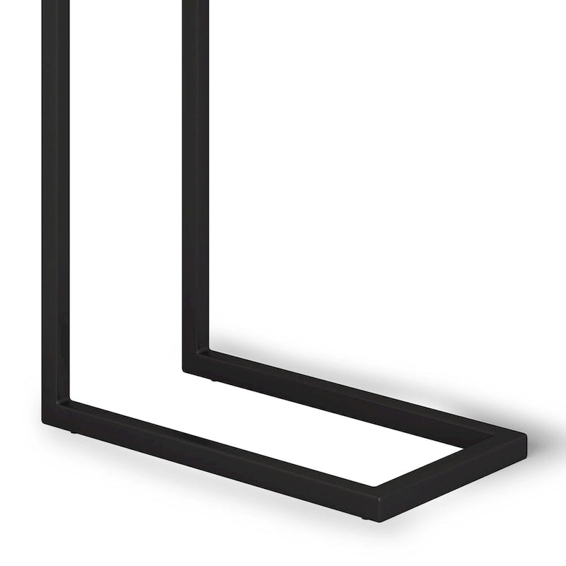 WYNDENHALL Rhonda Beistelltisch, 45,7 cm breit, massives Metall, Industrie-Design, C-Form – 45,7 B x 25,4 T x 61 H cm