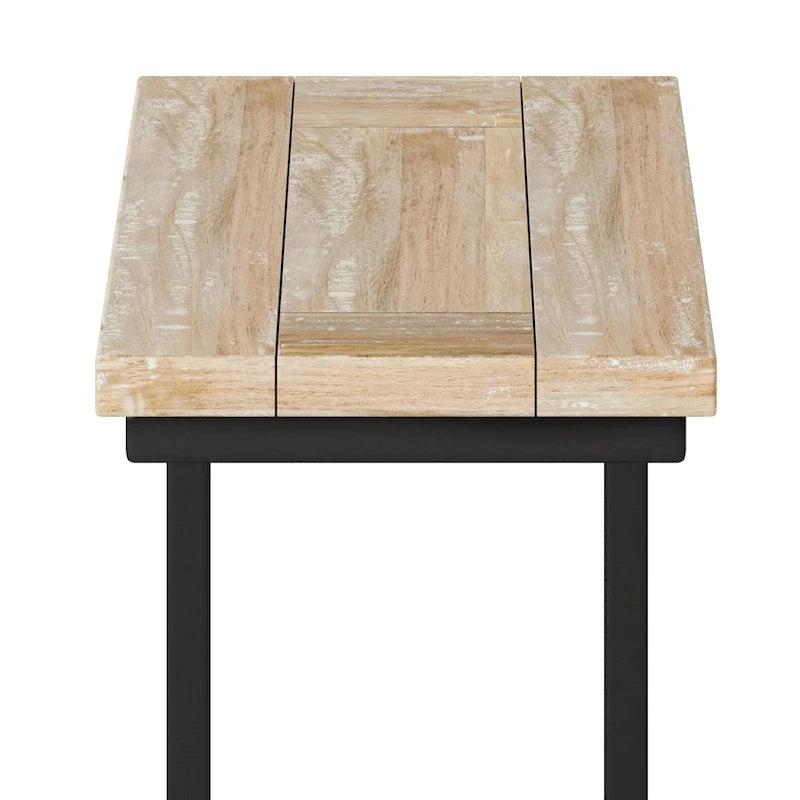 WYNDENHALL Rhonda Beistelltisch, 45,7 cm breit, massives Metall, Industrie-Design, C-Form – 45,7 B x 25,4 T x 61 H cm