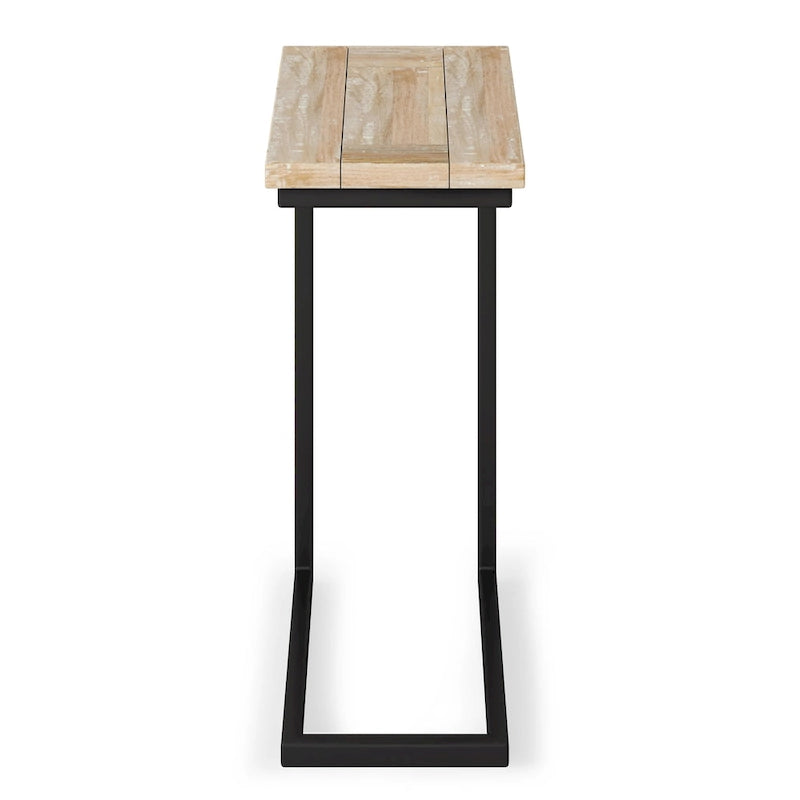 WYNDENHALL Rhonda Beistelltisch, 45,7 cm breit, massives Metall, Industrie-Design, C-Form – 45,7 B x 25,4 T x 61 H cm