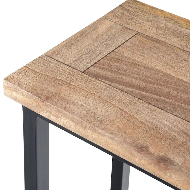 WYNDENHALL Rhonda Beistelltisch, 45,7 cm breit, massives Metall, Industrie-Design, C-Form – 45,7 B x 25,4 T x 61 H cm