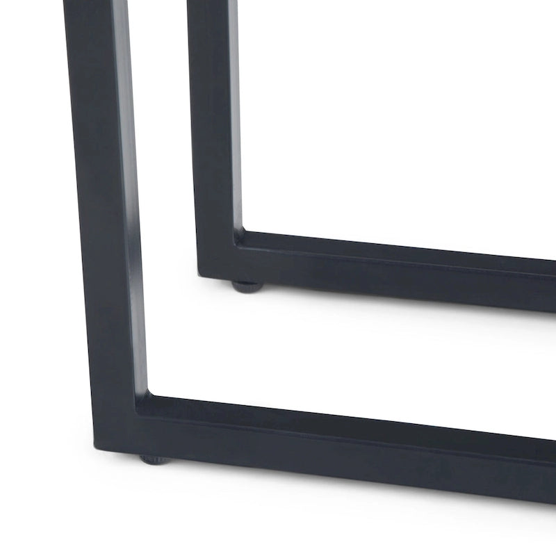 WYNDENHALL Rhonda Beistelltisch, 45,7 cm breit, massives Metall, Industrie-Design, C-Form – 45,7 B x 25,4 T x 61 H cm