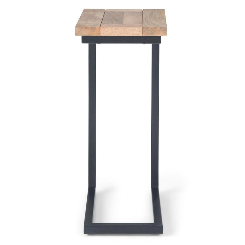 WYNDENHALL Rhonda Beistelltisch, 45,7 cm breit, massives Metall, Industrie-Design, C-Form – 45,7 B x 25,4 T x 61 H cm