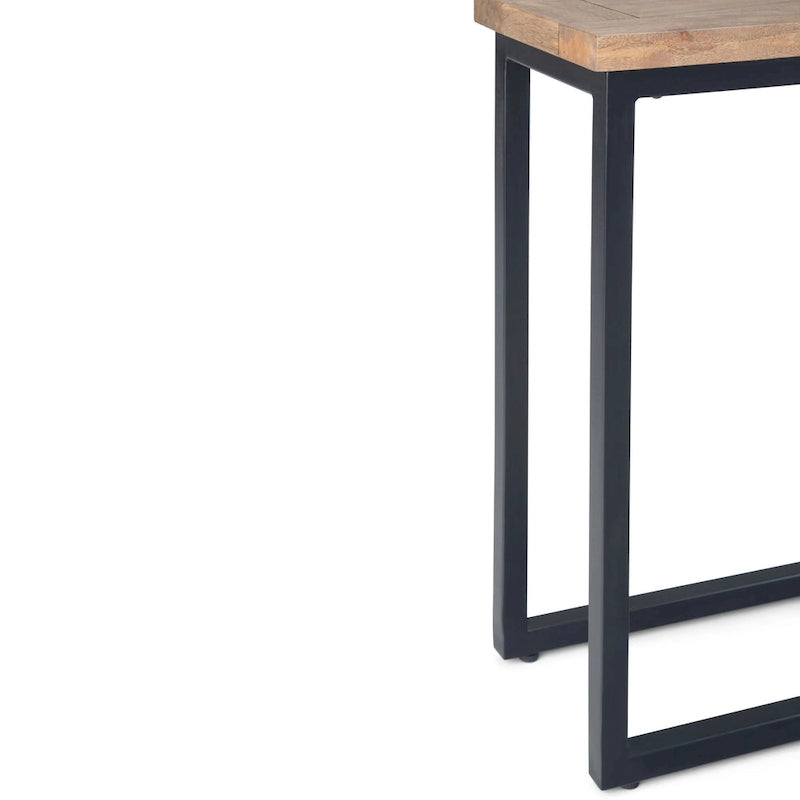WYNDENHALL Rhonda Beistelltisch, 45,7 cm breit, massives Metall, Industrie-Design, C-Form – 45,7 B x 25,4 T x 61 H cm