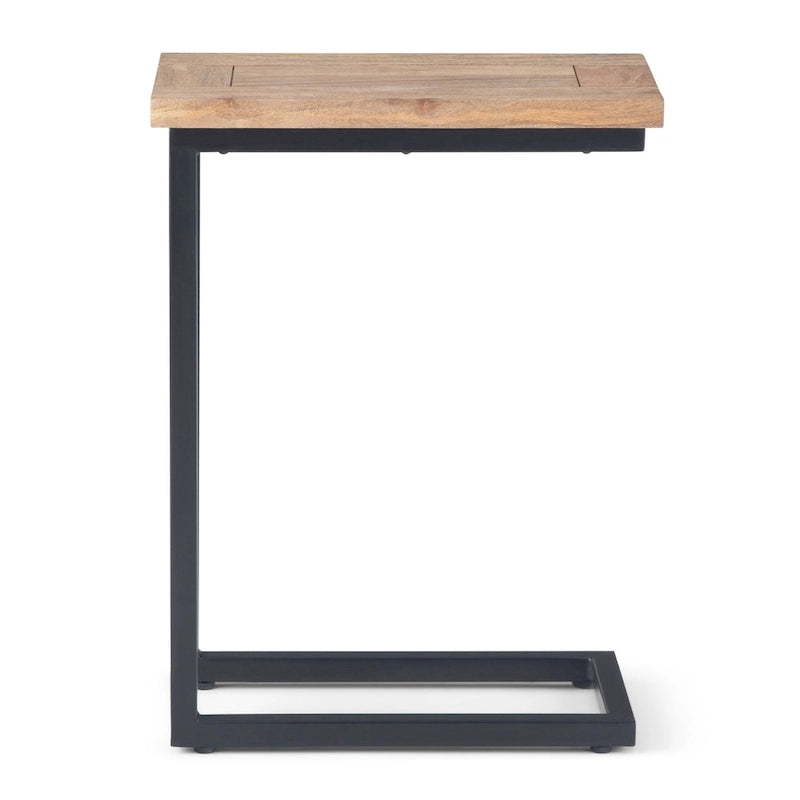 WYNDENHALL Rhonda Beistelltisch, 45,7 cm breit, massives Metall, Industrie-Design, C-Form – 45,7 B x 25,4 T x 61 H cm