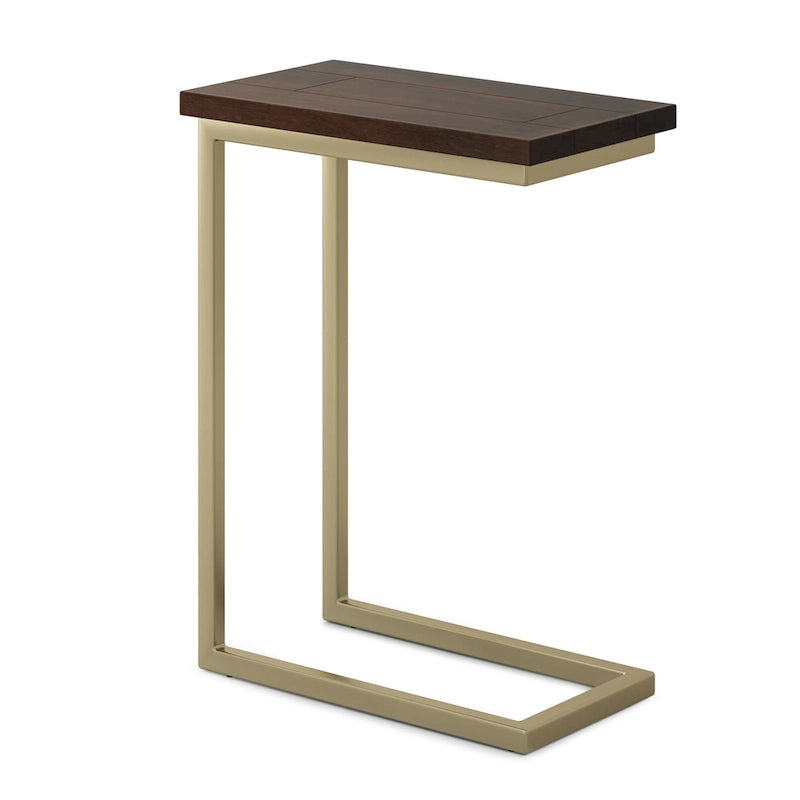 WYNDENHALL Rhonda Beistelltisch, 45,7 cm breit, massives Metall, Industrie-Design, C-Form – 45,7 B x 25,4 T x 61 H cm