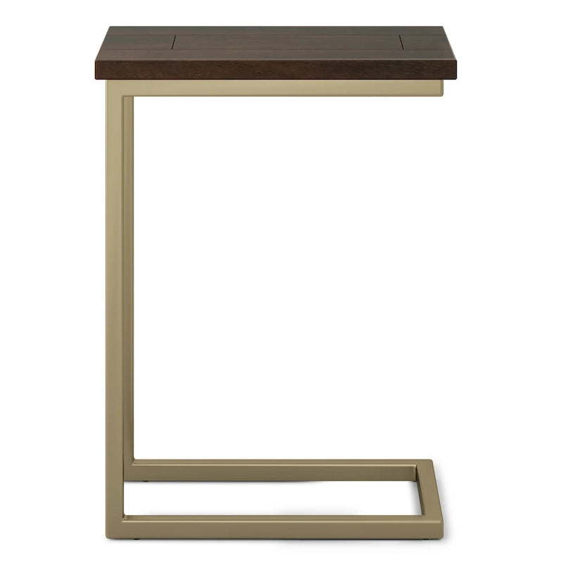 WYNDENHALL Rhonda Beistelltisch, 45,7 cm breit, massives Metall, Industrie-Design, C-Form – 45,7 B x 25,4 T x 61 H cm