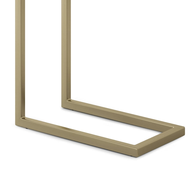 WYNDENHALL Rhonda Beistelltisch, 45,7 cm breit, massives Metall, Industrie-Design, C-Form – 45,7 B x 25,4 T x 61 H cm