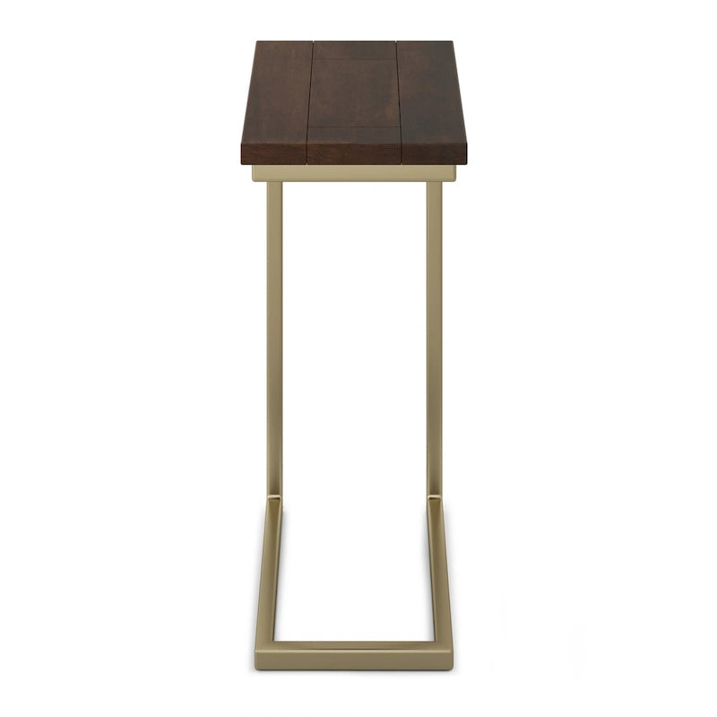 WYNDENHALL Rhonda Beistelltisch, 45,7 cm breit, massives Metall, Industrie-Design, C-Form – 45,7 B x 25,4 T x 61 H cm