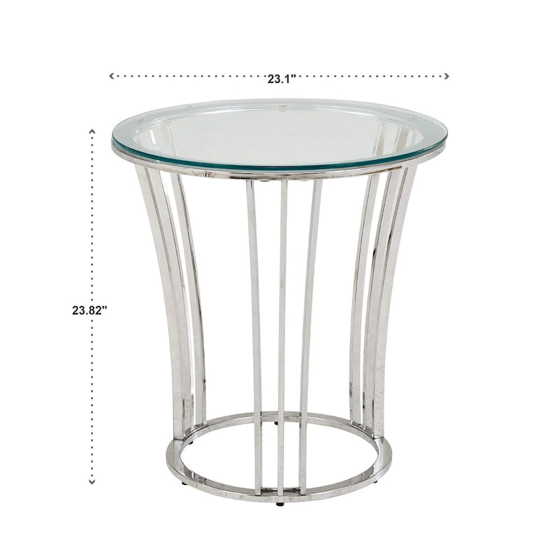 Cottbus Couchtisch mit Glasplatte und Chromfinish von iNSPIRE Q Bold