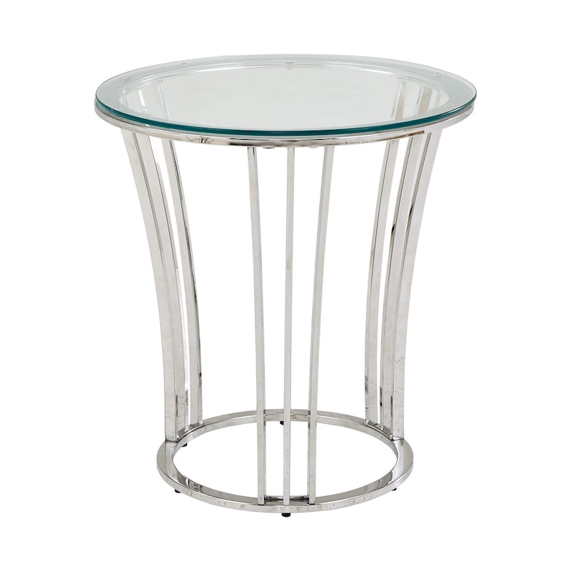 Cottbus Couchtisch mit Glasplatte und Chromfinish von iNSPIRE Q Bold
