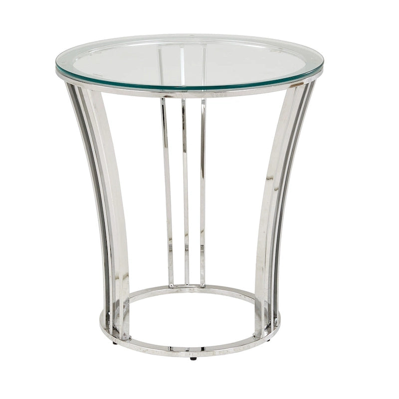 Cottbus Couchtisch mit Glasplatte und Chromfinish von iNSPIRE Q Bold