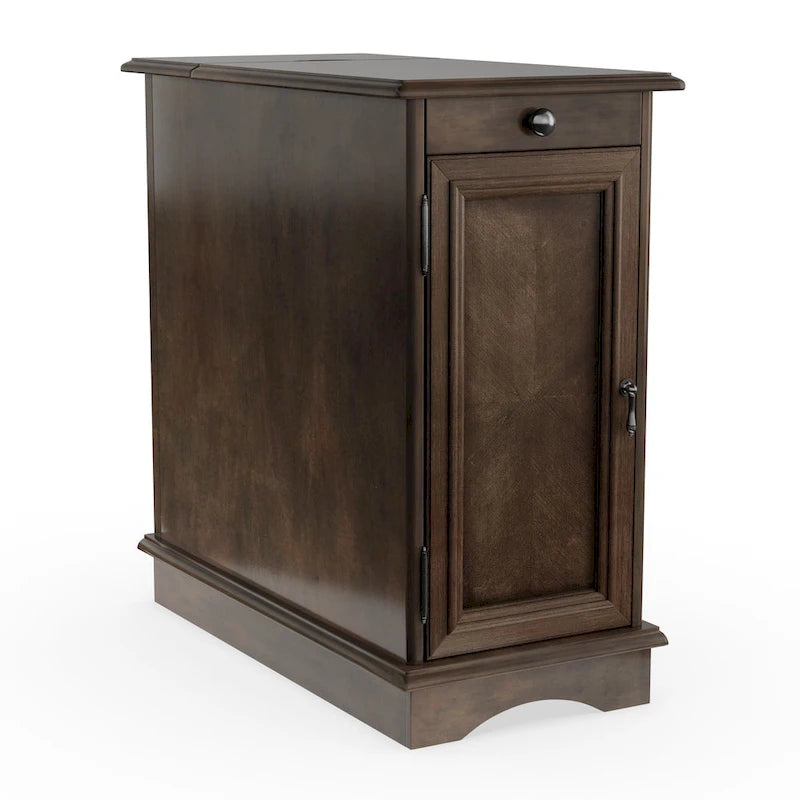 Terra Transitionaler 12-Zoll Beistelltisch aus Holz mit mehreren Ablagemöglichkeiten von Furniture of America