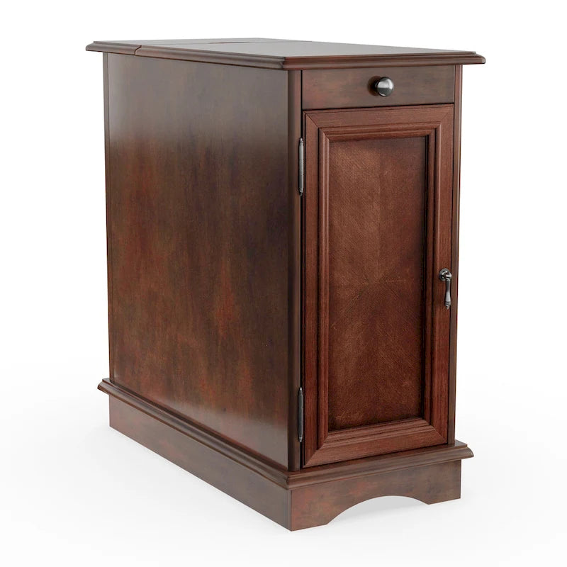 Terra Transitionaler 12-Zoll Beistelltisch aus Holz mit mehreren Ablagemöglichkeiten von Furniture of America