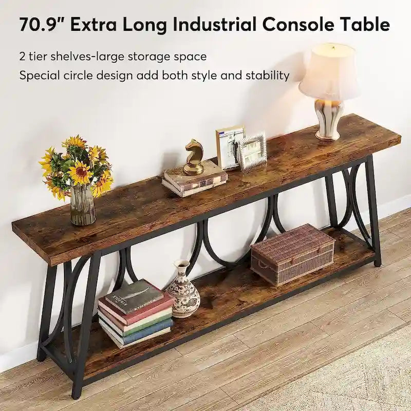 70,9 Zoll extralanger Konsolentisch, Sofa-Akzenttisch für das Wohnzimmer