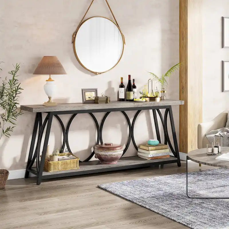 70,9 Zoll extralanger Konsolentisch, Sofa-Akzenttisch für das Wohnzimmer