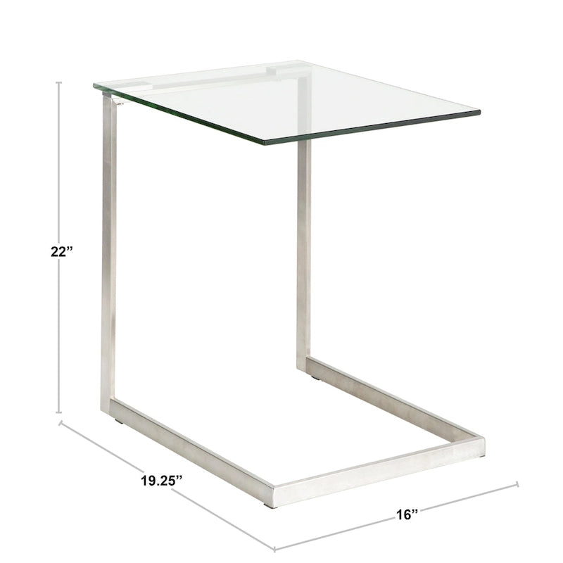 Porch & Den Birchshire Beistelltisch aus Edelstahl/Glas