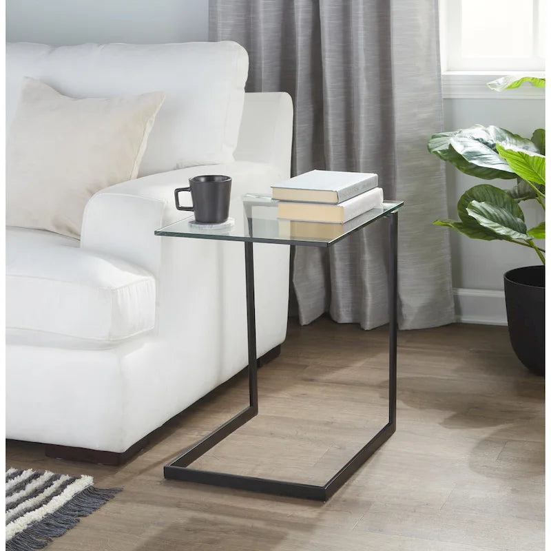 Porch & Den Birchshire Beistelltisch aus Edelstahl/Glas