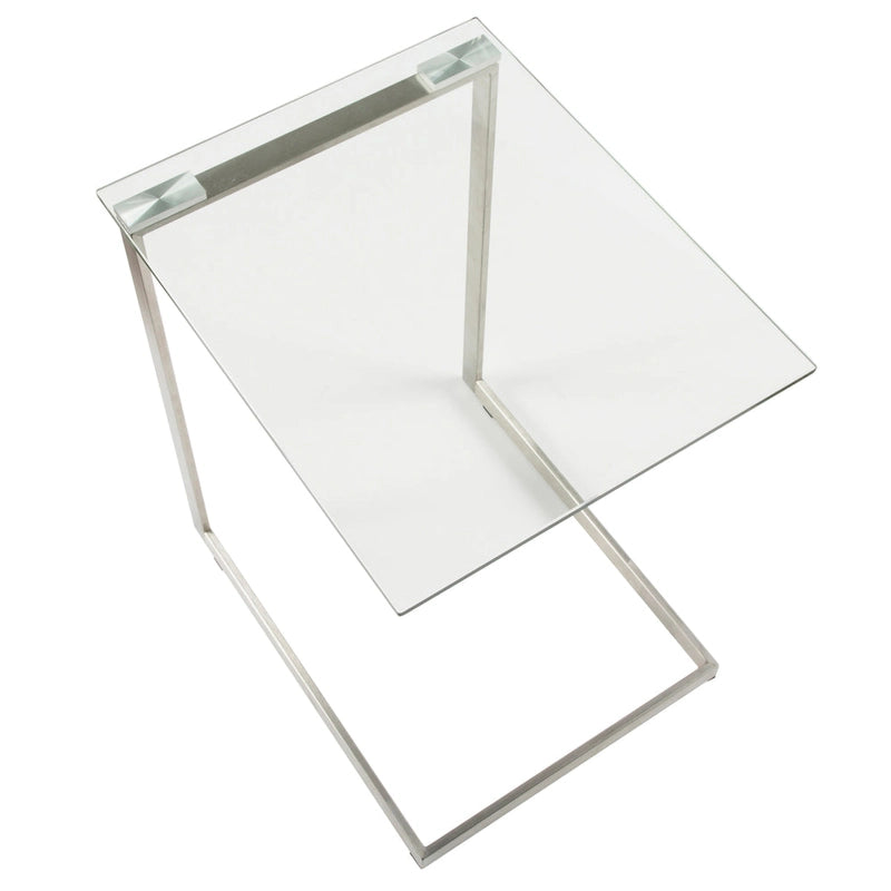 Porch & Den Birchshire Beistelltisch aus Edelstahl/Glas