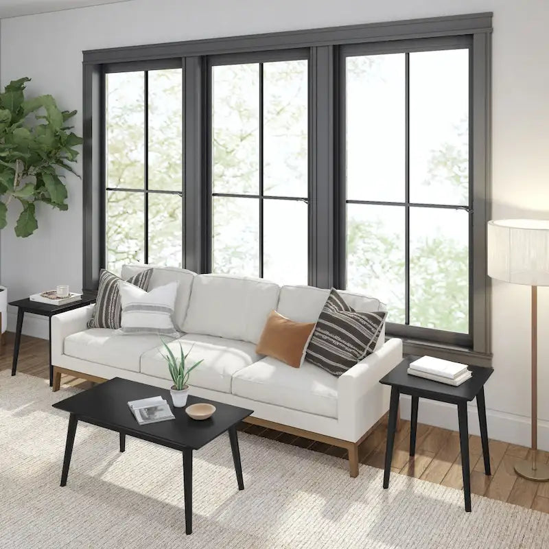 Plank and Beam Mid-Century rechteckiger Couchtisch - 40