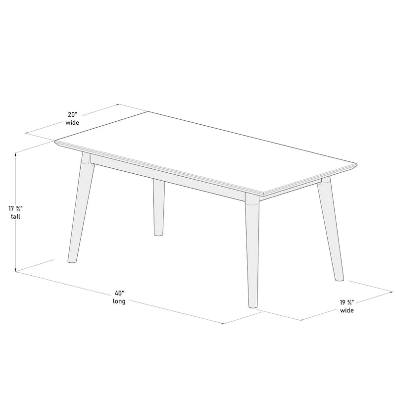 Plank and Beam Mid-Century rechteckiger Couchtisch - 40