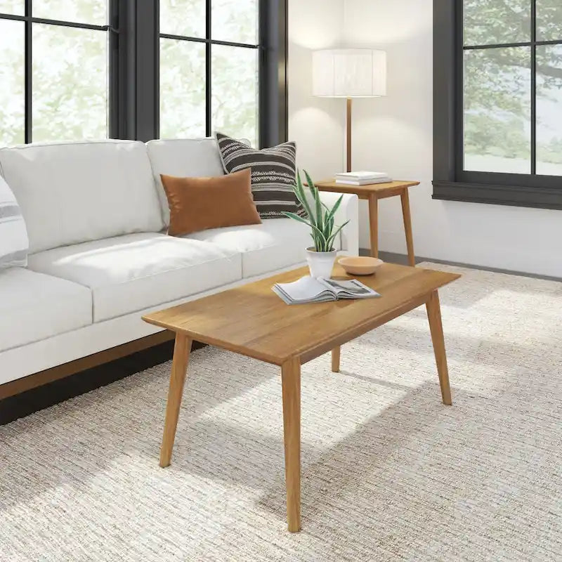 Plank and Beam Mid-Century rechteckiger Couchtisch - 40