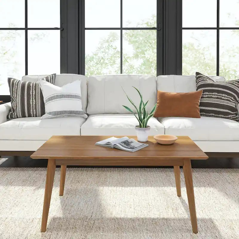 Plank and Beam Mid-Century rechteckiger Couchtisch - 40