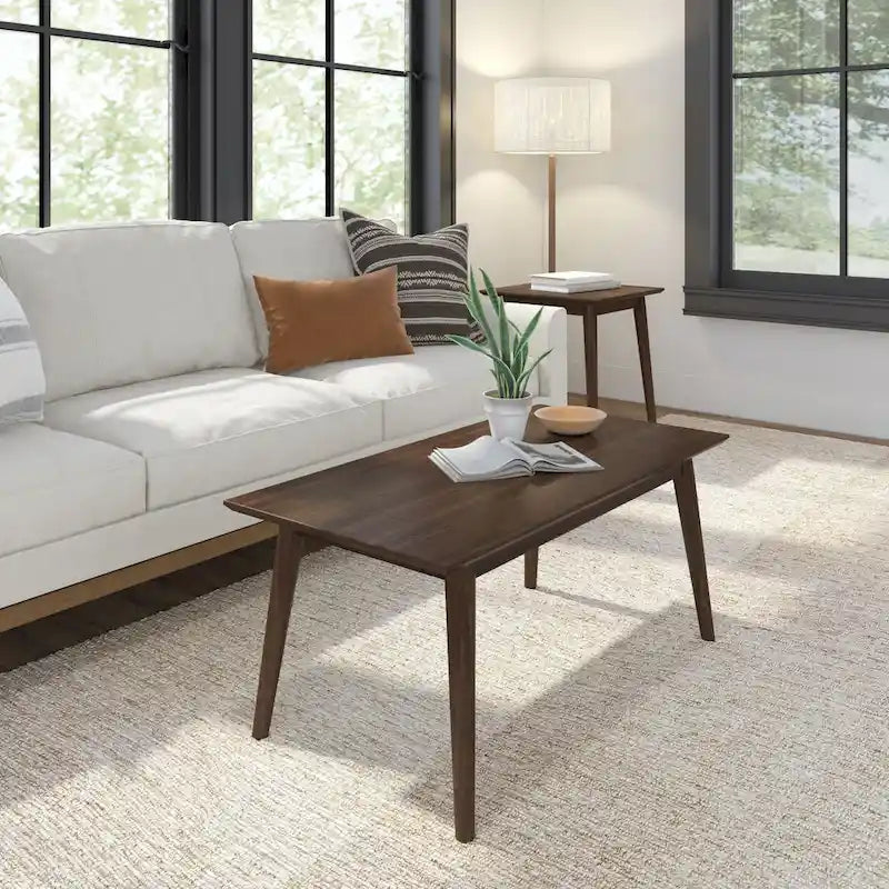 Plank and Beam Mid-Century rechteckiger Couchtisch - 40