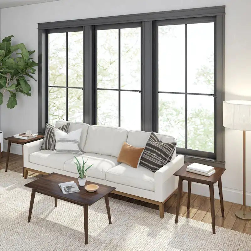 Plank and Beam Mid-Century rechteckiger Couchtisch - 40