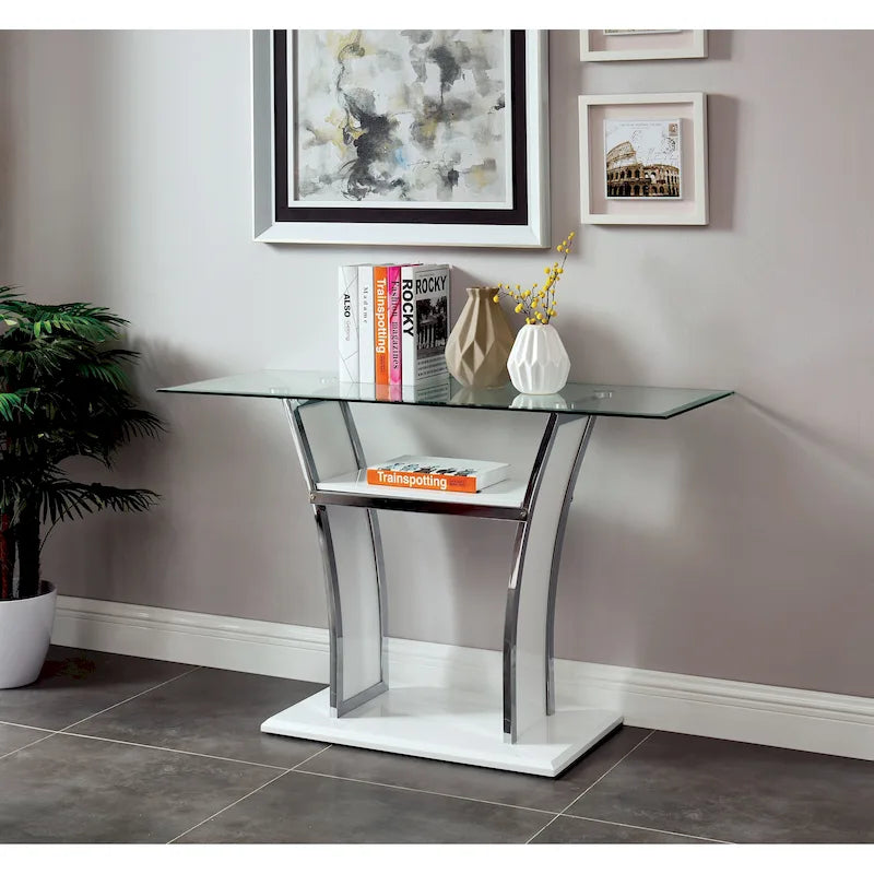 Bofi Modernes 48-Zoll-Metall-2-Ablagen-Sofatisch von Furniture of America