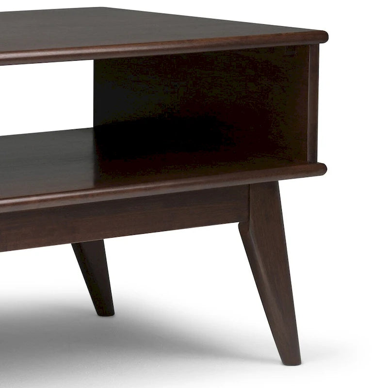 WYNDENHALL Tierney Couchtisch aus massivem Hartholz, 122 cm breit, rechteckig, Mid-Century Modern – 122 B x 56 T x 51 H cm