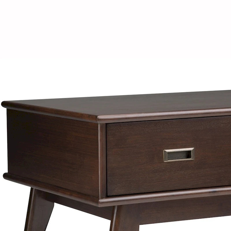 WYNDENHALL Tierney Couchtisch aus massivem Hartholz, 122 cm breit, rechteckig, Mid-Century Modern – 122 B x 56 T x 51 H cm