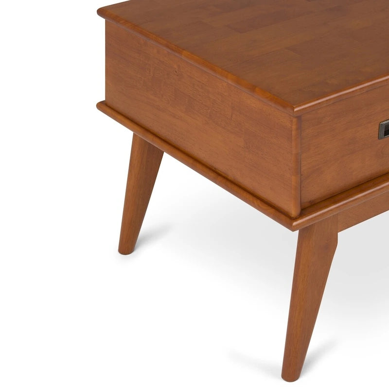 WYNDENHALL Tierney Couchtisch aus massivem Hartholz, 122 cm breit, rechteckig, Mid-Century Modern – 122 B x 56 T x 51 H cm
