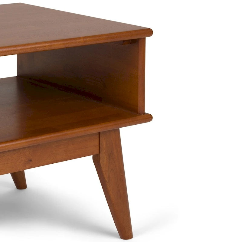 WYNDENHALL Tierney Couchtisch aus massivem Hartholz, 122 cm breit, rechteckig, Mid-Century Modern – 122 B x 56 T x 51 H cm