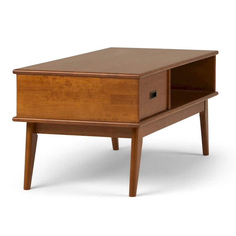 WYNDENHALL Tierney Couchtisch aus massivem Hartholz, 122 cm breit, rechteckig, Mid-Century Modern – 122 B x 56 T x 51 H cm
