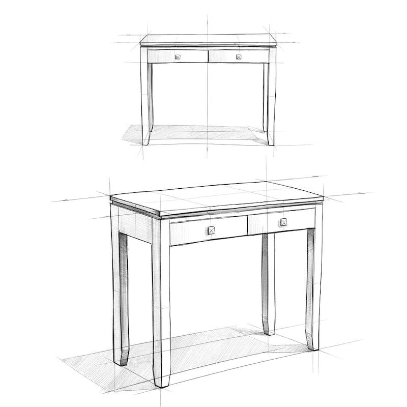 WYNDENHALL Essex Konsole Sofa Tisch aus Massivholz, 38 Zoll breit, Zeitgenössisch – 38 Zoll breit