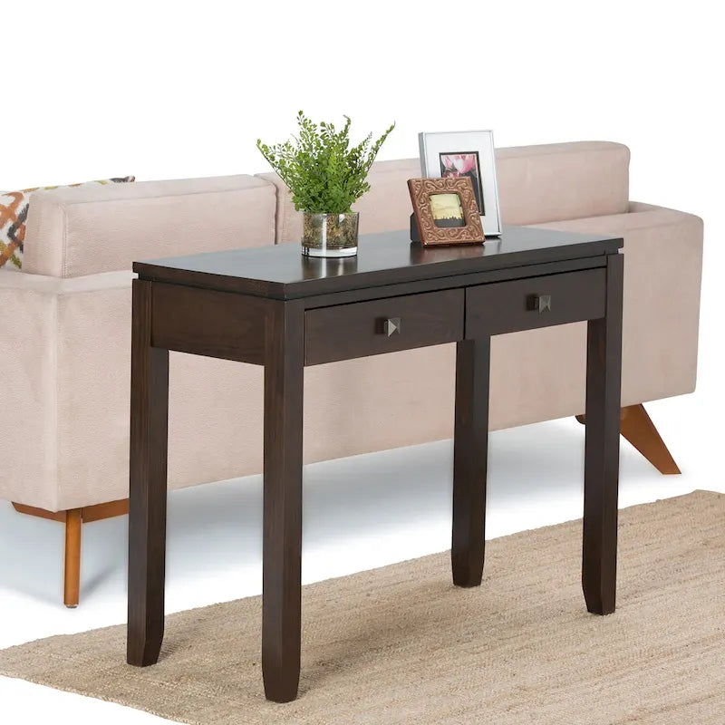 WYNDENHALL Essex Konsole Sofa Tisch aus Massivholz, 38 Zoll breit, Zeitgenössisch – 38 Zoll breit
