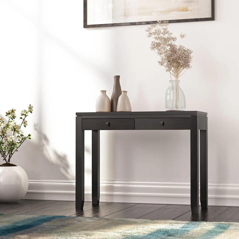 WYNDENHALL Essex Konsole Sofa Tisch aus Massivholz, 38 Zoll breit, Zeitgenössisch – 38 Zoll breit