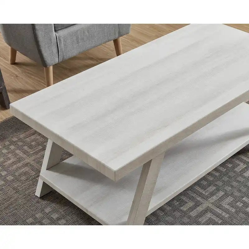 Roundhill Furniture Athens Zeitgenössisches 3-teiliges Tischset mit Regalen aus repliziertem Holz