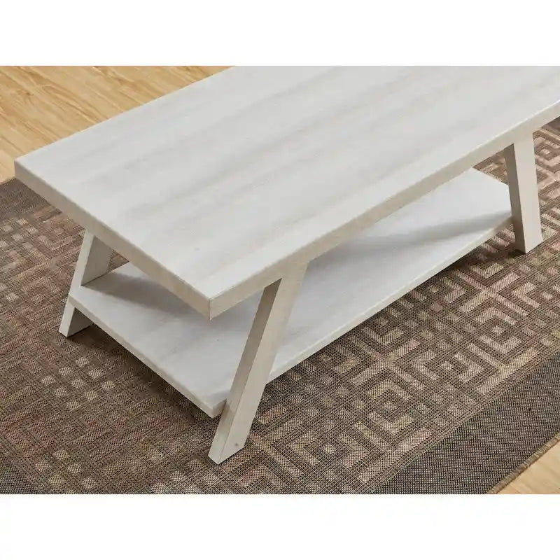 Roundhill Furniture Athens Zeitgenössisches 3-teiliges Tischset mit Regalen aus repliziertem Holz