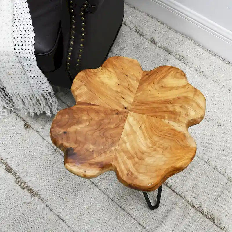 Greenage Live Edge Couchtisch mit 4 Platten und Haarnadelbeinen