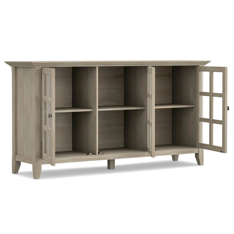 WYNDENHALL Normandy SIDEBOARD AUS MASSIVHOLZ, 62 Zoll breit, Übergangsstil, mit viel Stauraum – 62 B x 18 T x 34 H