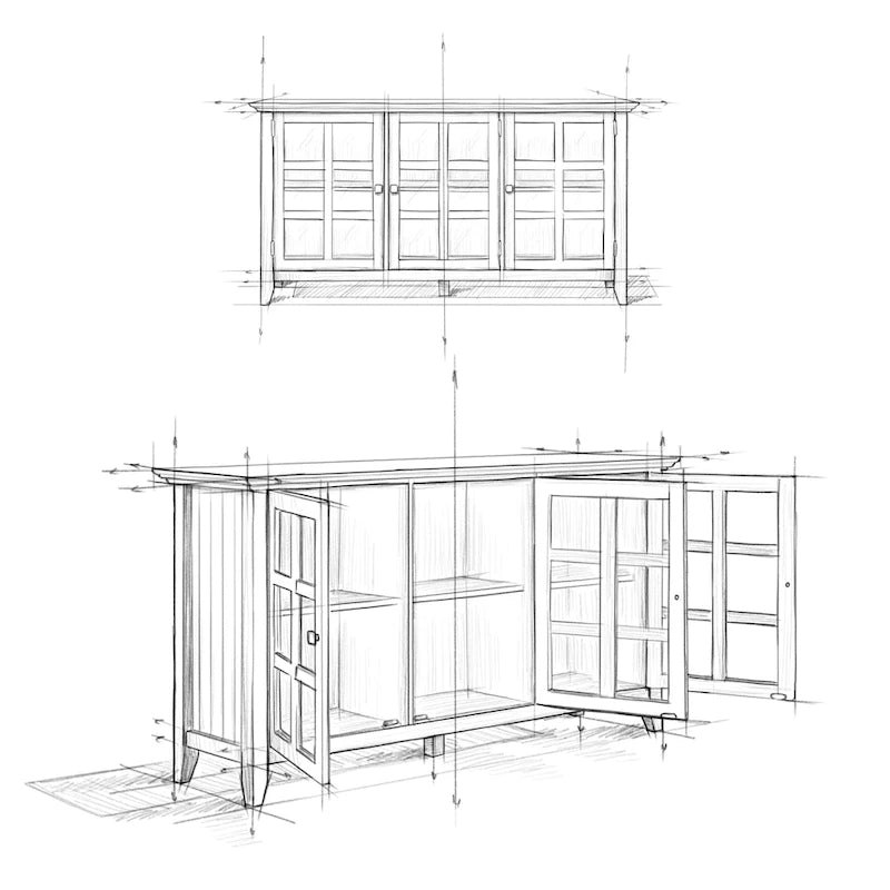 WYNDENHALL Normandy SIDEBOARD AUS MASSIVHOLZ, 62 Zoll breit, Übergangsstil, mit viel Stauraum – 62 B x 18 T x 34 H