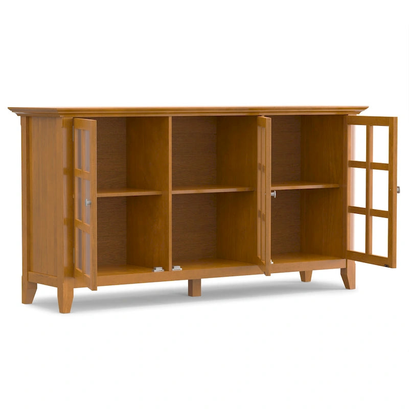 WYNDENHALL Normandy SIDEBOARD AUS MASSIVHOLZ, 62 Zoll breit, Übergangsstil, mit viel Stauraum – 62 B x 18 T x 34 H