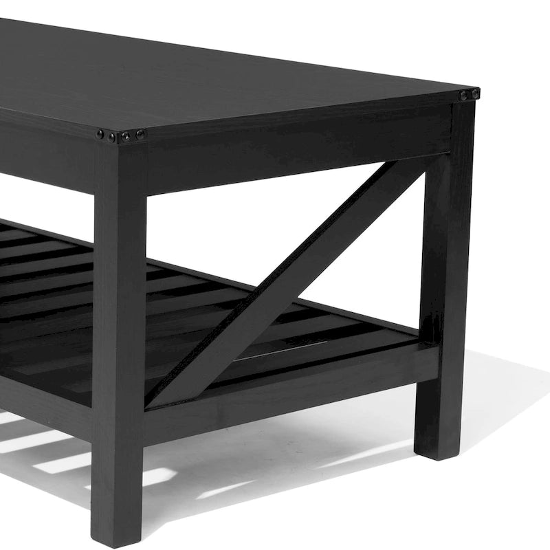 Crestlive Wohnzimmer-Couchtisch mit Ablagefach, Sofa-Mitteltisch – 102 cm B x 56 cm T x 46 cm H