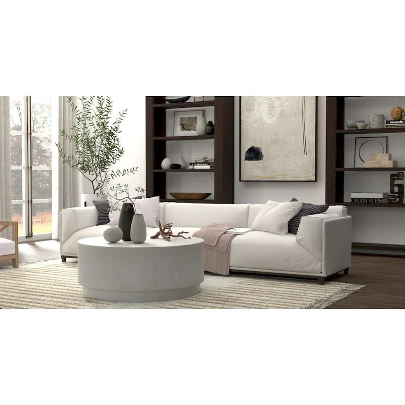 Carolina Living Tamia 42 runder Couchtisch aus Holz – Ulme