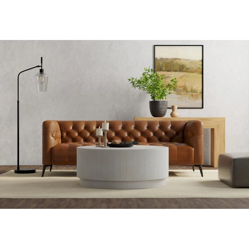 Carolina Living Tamia 42 runder Couchtisch aus Holz – Ulme